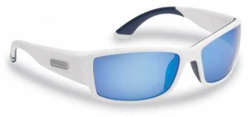 Flying Fisherman Sunglasses Polaroid-Razor Matte Wht/Blue Model: 7717WSB