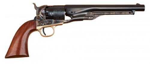 Cimarron 1860 Army Military Percussion Revolver .44 Caliber 8" Barrel, Case Hardened, Brass Walnut Grip, Standard Blue