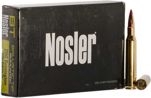 280 Remington 140 Grain Ballistic Tip 20 Rounds Nosler Ammunition