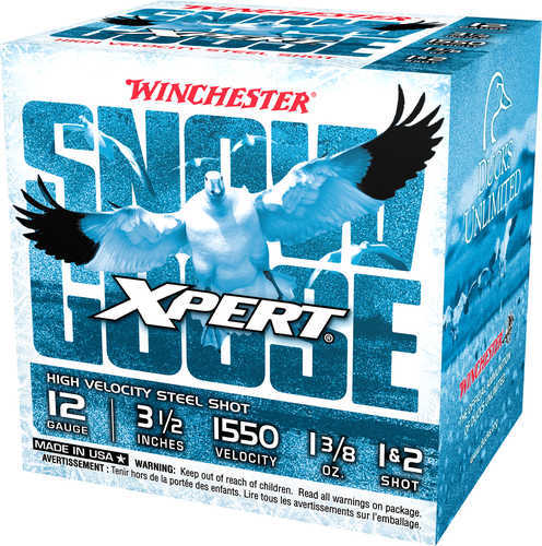 12 Gauge 3-1/2" Steel #1  1-3/8 oz 25 Rounds Winchester Shotgun Ammunition