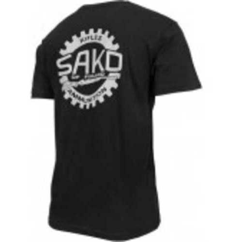 Sako T-Shirt W/Old SKOOL Logo Large Army Black