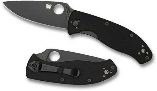 Spyderco C122GBBKP Tenacious 3.39" 8Cr13MoV Stainless Steel Black Drop Point G10