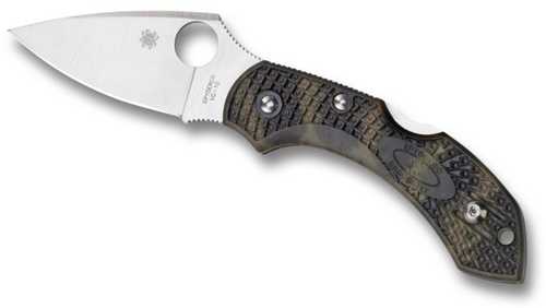 Spyderco C28ZFPGR2 Dragonfly 2 2.30" Folding Plain Satin Vg-10 SS Blade/Zome Green Textured FRN Handle Includes Pocket C