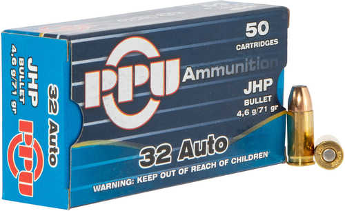 Prvi Partizan PPU Defense 32 ACP Ammunition 50 Rounds 71 Grain JHP