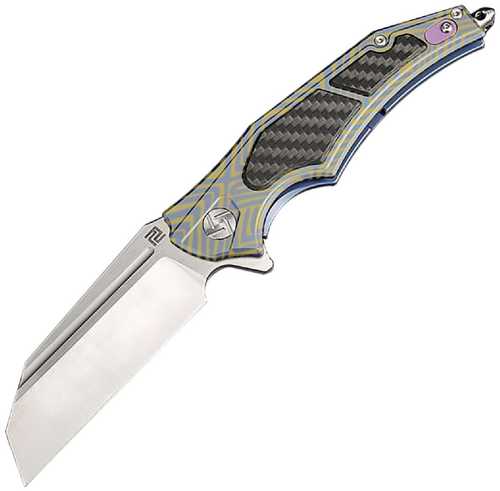 Artisan Apache Nomad Folder 3.82in Fancy Blue Titanium S35VN