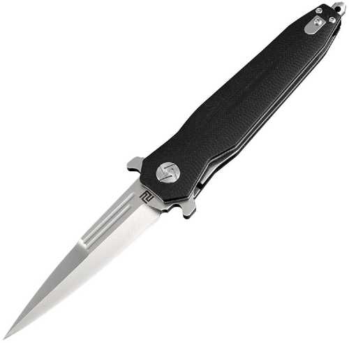 Artisan Hornet Folder 3.54 in D2 Blade Black Curved G-10