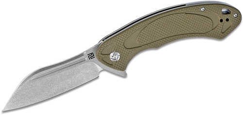 Artisan Eterno Folder 3.54 in D2 Blade Green G-10