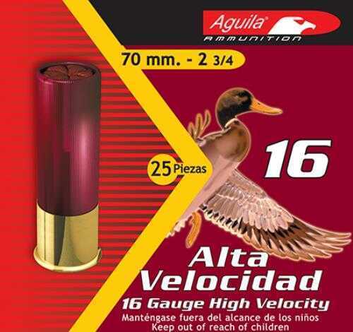 16 Gauge 2-3/4" Lead #6  1-1/8 oz 25 Rounds Aguila Shotgun Ammunition