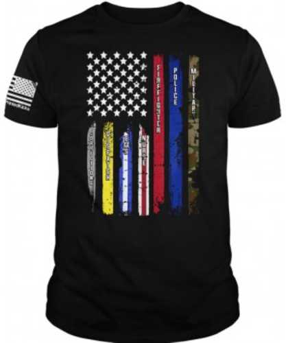 Printed Kicks Thin Lines Flag Men's T-shirt Black X-large