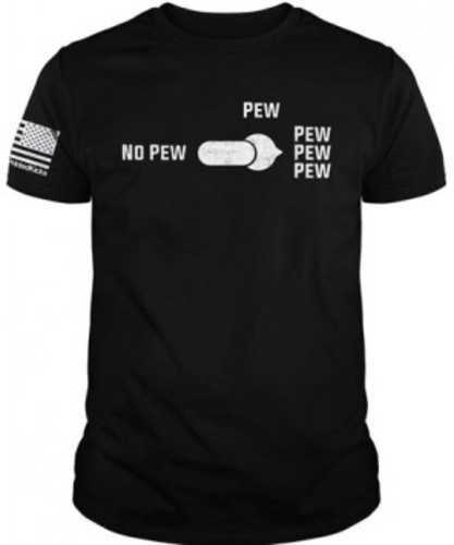 Printed Kicks Pew Mens T-shirt Black Medium