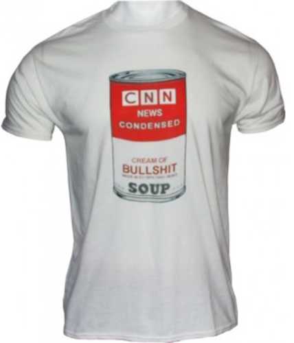 Gi Men's T-shirt Cnn News Condensed Soup X-large White