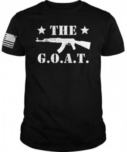 Printed Kicks The Goat Ak Men's T-shirt Black Medium