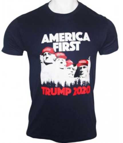 Gi Men's T-shirt Trump America First Small Navy Blue