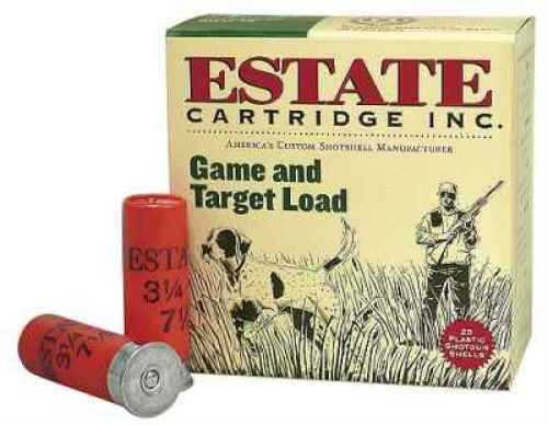 12 Gauge 2-3/4" Lead 7-1/2  1 oz 25 Rounds Estate Shotgun Ammunition