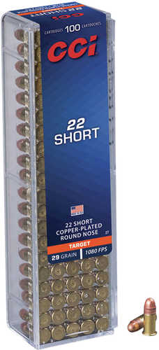 22 Short 29 Grain Lead 100 Rounds CCI Ammunition