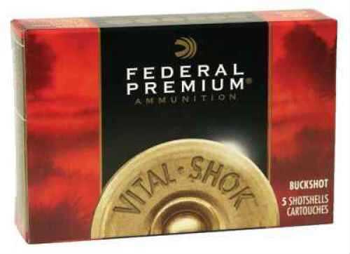 20 Gauge 2-3/4" Lead 3 Buck  20 Pellets 5 Rounds Federal Shotgun Ammunition