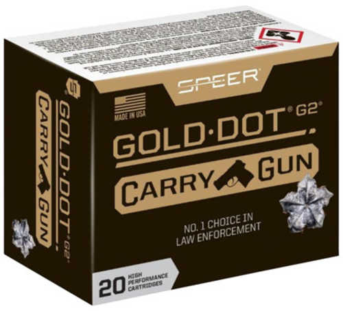 Speer 24259 Gold Dot Carry Gun 40 S&W 165 Gr 1150 Fps Hollow Point (HP) 20 Bx/10 Cs