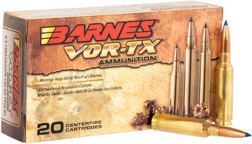 6.5 Creedmoor 120 Grain Tipped TSX 20 Rounds Barnes Ammunition