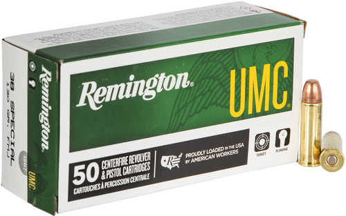 38 Special 130 Grain Full Metal Jacket 50 Rounds Remington Ammunition