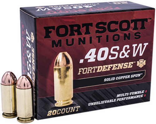 40 S&W 125 Grain FMJ 20 Rounds Fort Scott Munitions Ammunition