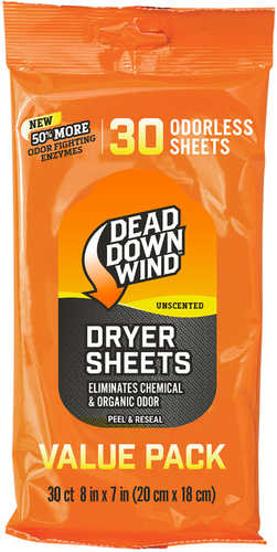 Dead Down Wind Dryer Sheets 30 Per Pkg Unscented