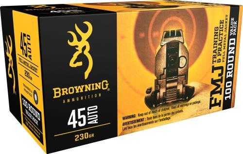 45 ACP 230 Grain Full Metal Jacket 100 Rounds Browning Ammunition