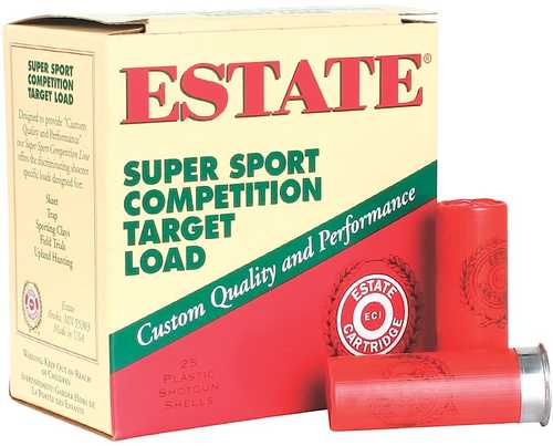 12 Gauge 2-3/4" Lead 7-1/2  1-1/8 oz 25 Rounds Estate Shotgun Ammunition