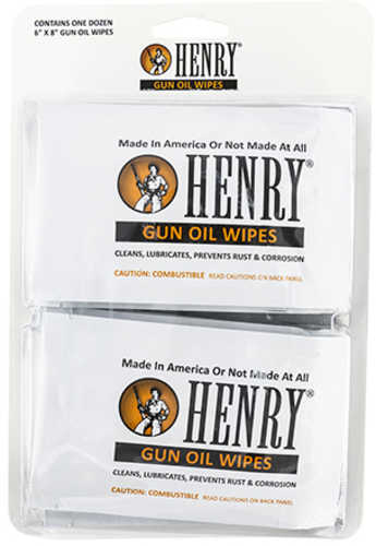 Henry Gun Oil Wipes 6" X 8" 12