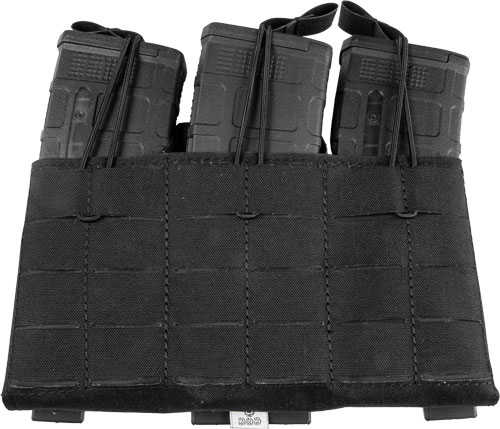 Grey Ghost Gear Compact Triple Mag Panel 5.56 Pouch Fits AR-15 Magazines Laminate Nylon Includes Bungee Retention