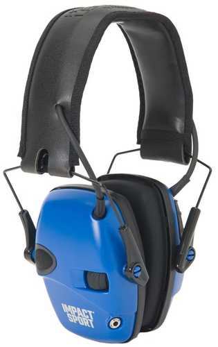 Howard Leight Impact Sport Electronic Earmuff Folding Real Blue Finish