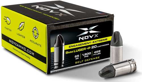 9mm Luger 65 Grain Copper 20 Rounds NovX Ammunition