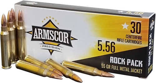 5.56mm Nato 55 Grain FMJ 30 Rounds Armscor Ammunition