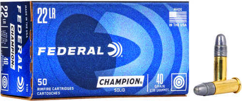 22 Long Rifle 40 Grain Lead 50 Rounds Federal Ammunition