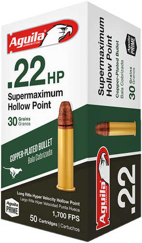 22 Long Rifle 30Gr Copper Plated Hollow Point 50/Box