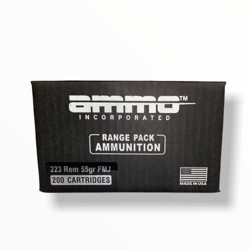 223 Rem 55 Grain FMJ 200 Rounds Ammo Inc Ammunition 223 Remington