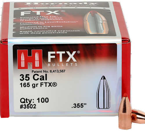 Hornady 35 Caliber .355 Diameter 165 Grain FTX 100 Count 350 Legend