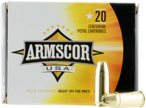 9mm Luger 124 Grain Jacketed Hollow Point 20 Rounds Armscor Ammunition
