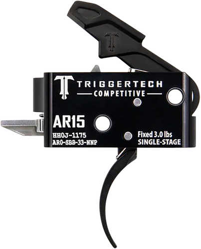 TriggerTech AR0SBB33NNP Competitive Pro Curved Single-Stage 3 Lbs Fixed For AR-15