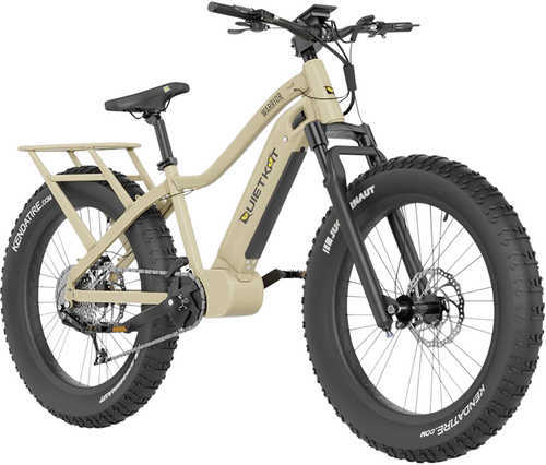 QuietKat Warrior Bike Sandstone Medium 56" to 6/ SRAM 8 Speed/750 Watt Mid-Drive Motor/20 mph