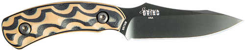 Southern Grind Sg0508010601 Jackal Pup 2.80" Fixed Drop Point Plain Black Pvd 8670 Steel Blade 2.95" Black/tan G10 3d Mi