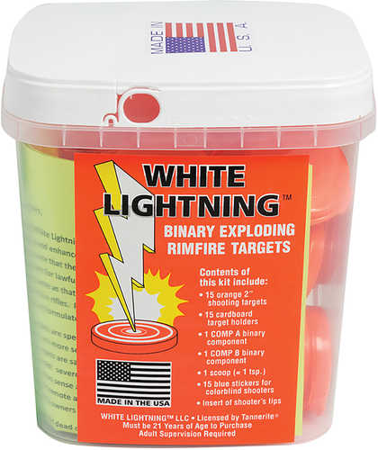 Tannerite White Lightning Impact Enhancement Explosion Vapor Rimfire Rifles Firearm Includes Catalyst/Cardboar