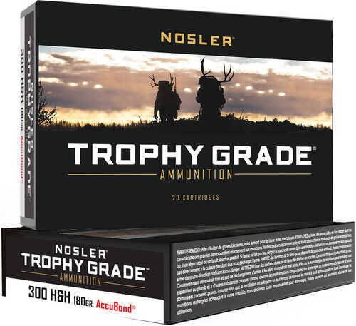 300 H&H 180 Grain Ballistic Tip 20 Rounds Nosler Ammunition