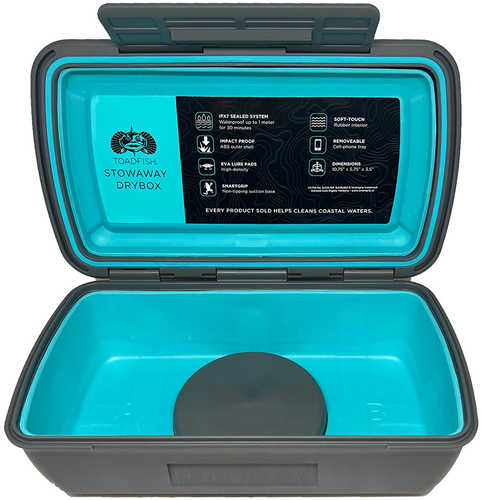 Toadfish Stowaway Dry Box w/Smart Grip &amp; Cell Phone Tray Insert