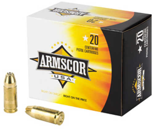 Armscor 	9mm Luger 124 Grain Jacketed Hollow Point Ammunition, 20 Rounds Per Box Md: AC97N