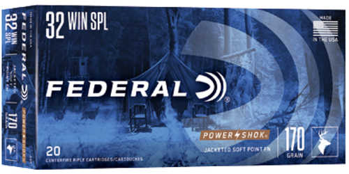 32 Win Special 170 Grain Soft Point 20 Rounds Federal Ammunition Winchester