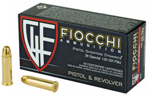 38 Special 130 Grain Full Metal Jacket 50 Rounds Fiocchi Ammunition