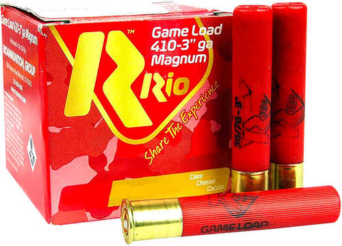 Rio Game Load 410 Gauge 3" 7-1/2 Shot 25 Per Box