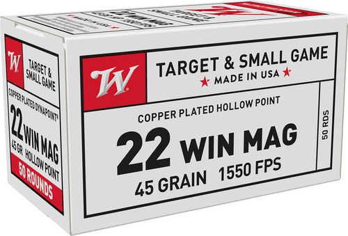 22 Win Mag Rimfire 45 Grain Lead 50 Rounds Winchester Ammunition Magnum