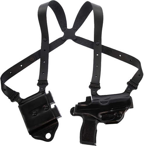 Galco MCII894Rb Miami Classic II Shoulder System Shoulder Fits Chest Up To 56"/Sig P365 X Macro Black Steerhide Right Ha