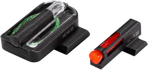 HiViz CKMFD21 FastDot H3 Red/Fiber Optic Green Tritium Black Frame Fits Canik Mete